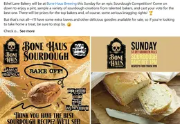 Bone Haus Brewery Sourdough Bake Off Ethel Lane Bakery