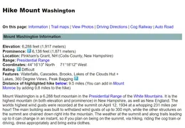 Mt Washington Trip 1967