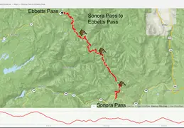 Sonora Pass to Ebbetts Pass Map 2022