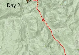 Sonora Pass to Ebbetts Pass Map Day 2 2022