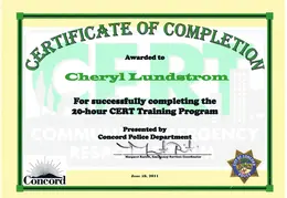 CERT Certificate of Completion 2011 06 28