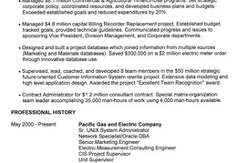 PGandE ETB Resume 2007 2