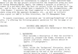 Business Area Analysis Summary 01