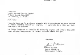 CA Energy Commission Meeting 1985