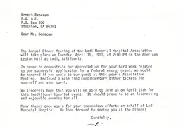 Lodi Memorial Hospital Energy Conservation 1979 10