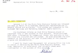 Micro Rate Analysis Program 1984 01